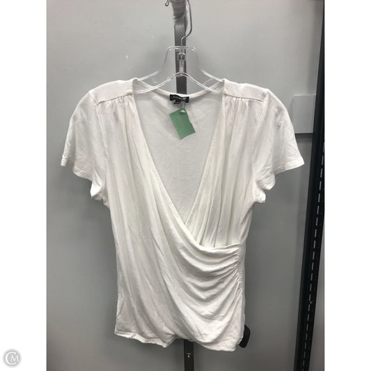 Top Short Sleeve By Talbots In White, Size: M