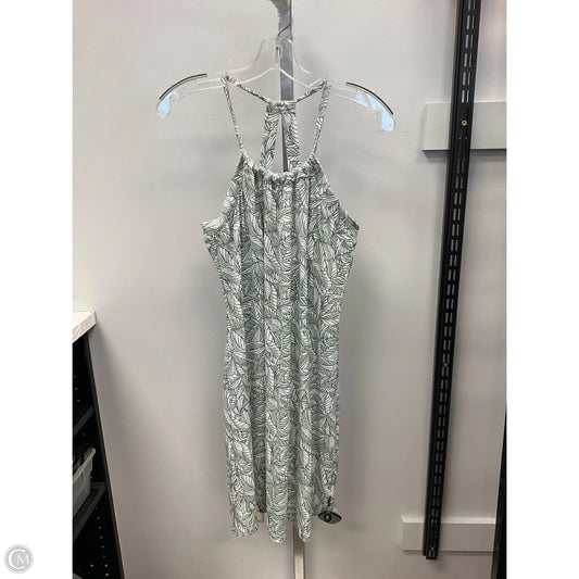 Dress Casual Short By Eddie Bauer In Green & White, Size: S