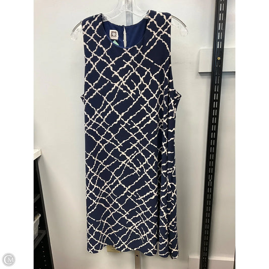 Dress Casual Short By Anne Klein In Navy, Size: L