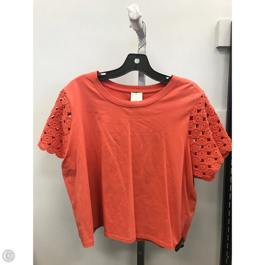 Top Short Sleeve By Joie In Orange, Size: L