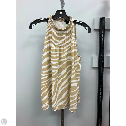 Top Sleeveless By Ann Taylor In Black & Cream, Size: S