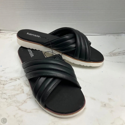 Sandals Flats By Kensie In Black, Size: 8.5