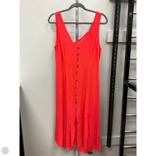 Dress Casual Midi By American Eagle In Red, Size: L