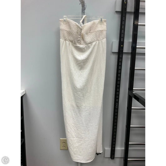 Dress Casual Maxi By No Boundaries In Cream, Size: L