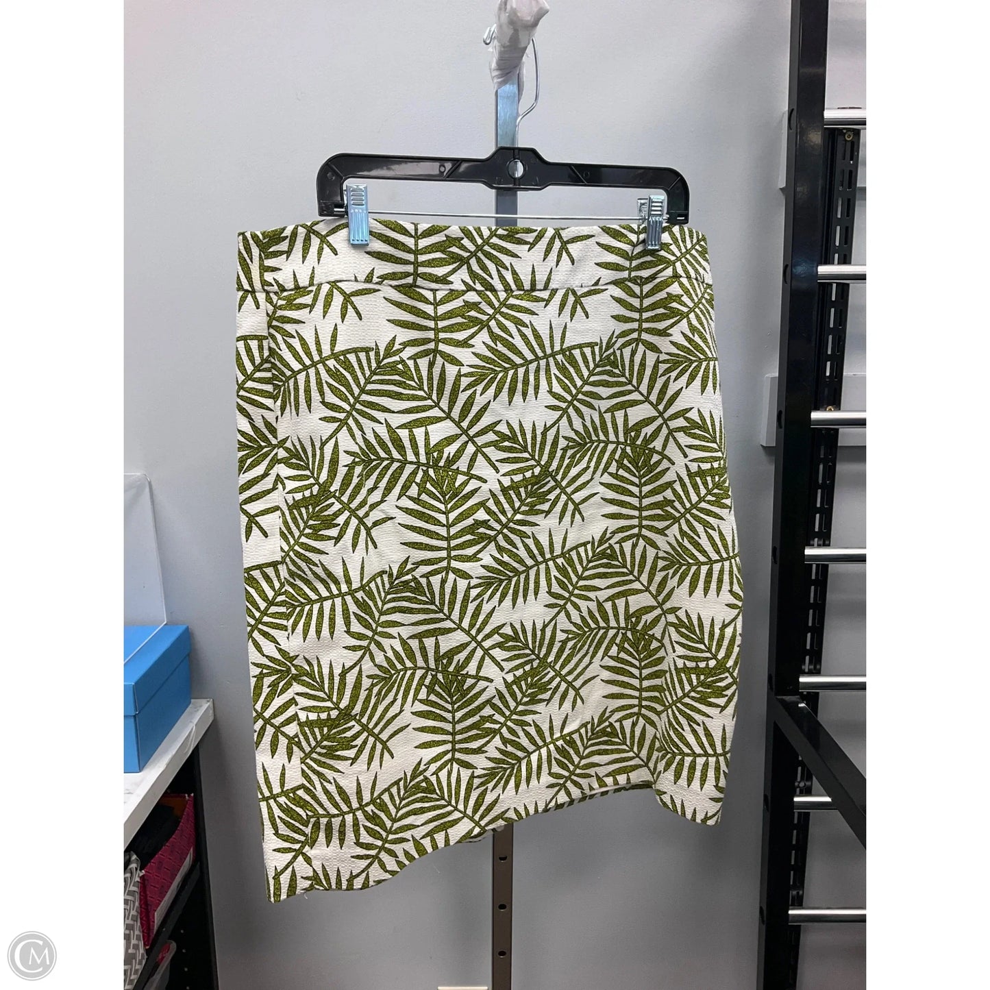 Skirt Mini & Short By Ann Taylor In Green & White, Size: 16