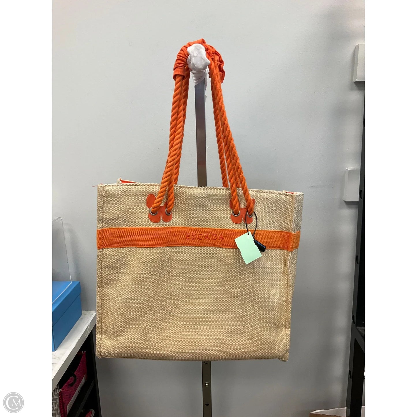 Tote Designer By Escada, Size: Large