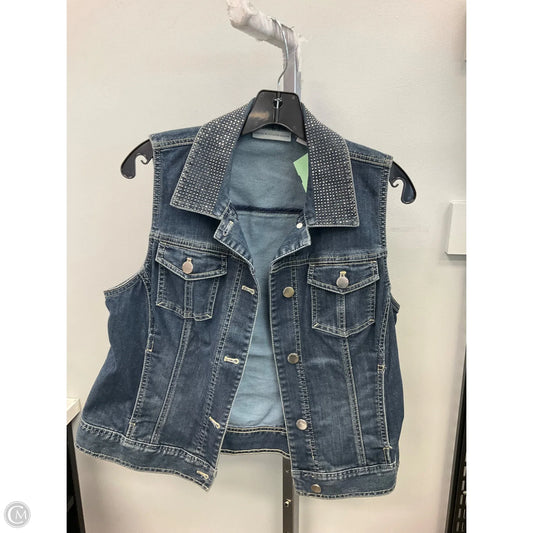 Vest Other By Chicos In Blue Denim, Size: M
