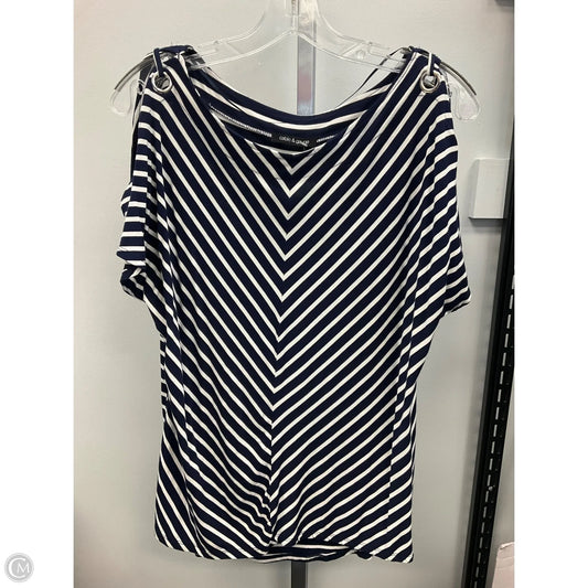 Top Short Sleeve By Cable And Gauge In Striped Pattern, Size: M