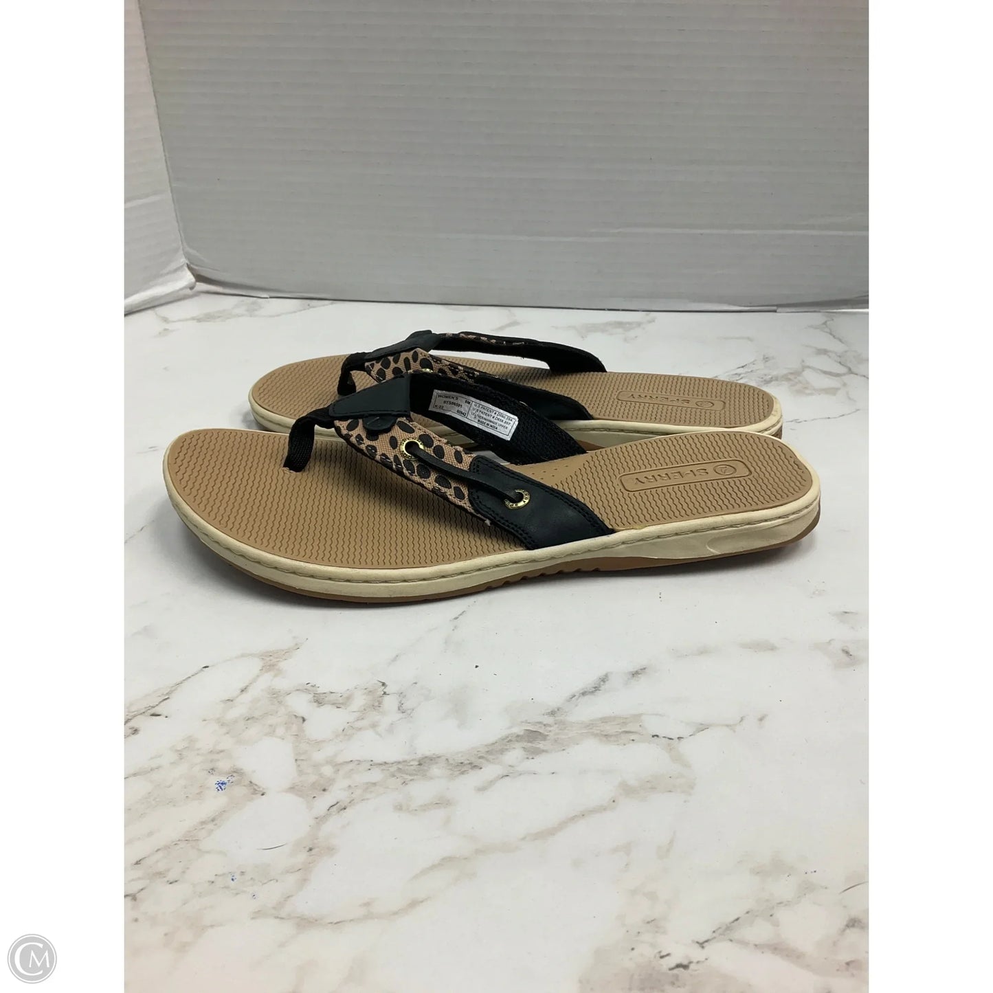 Sandals Flats By Sperry In Animal Print, Size: 8