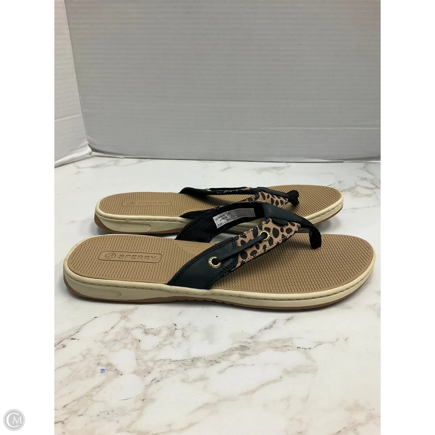 Sandals Flats By Sperry In Animal Print, Size: 8