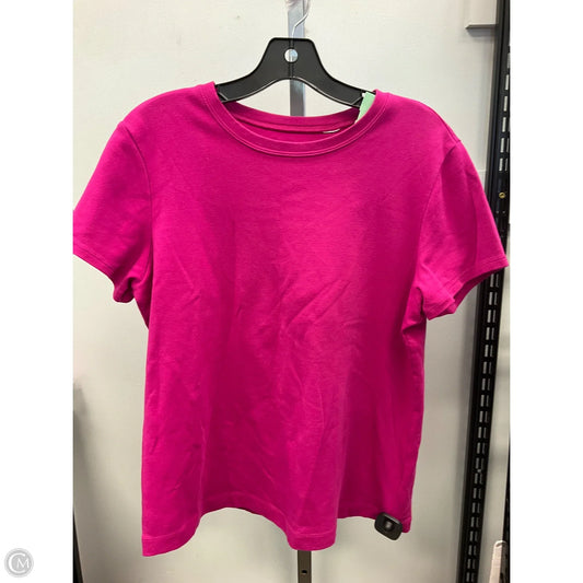 Top Short Sleeve Basic By Chicos In Pink, Size: L