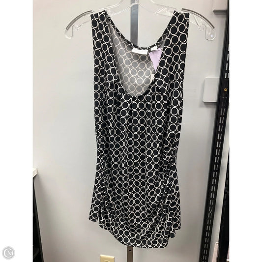Top Sleeveless By New York And Co In Black & White, Size: M