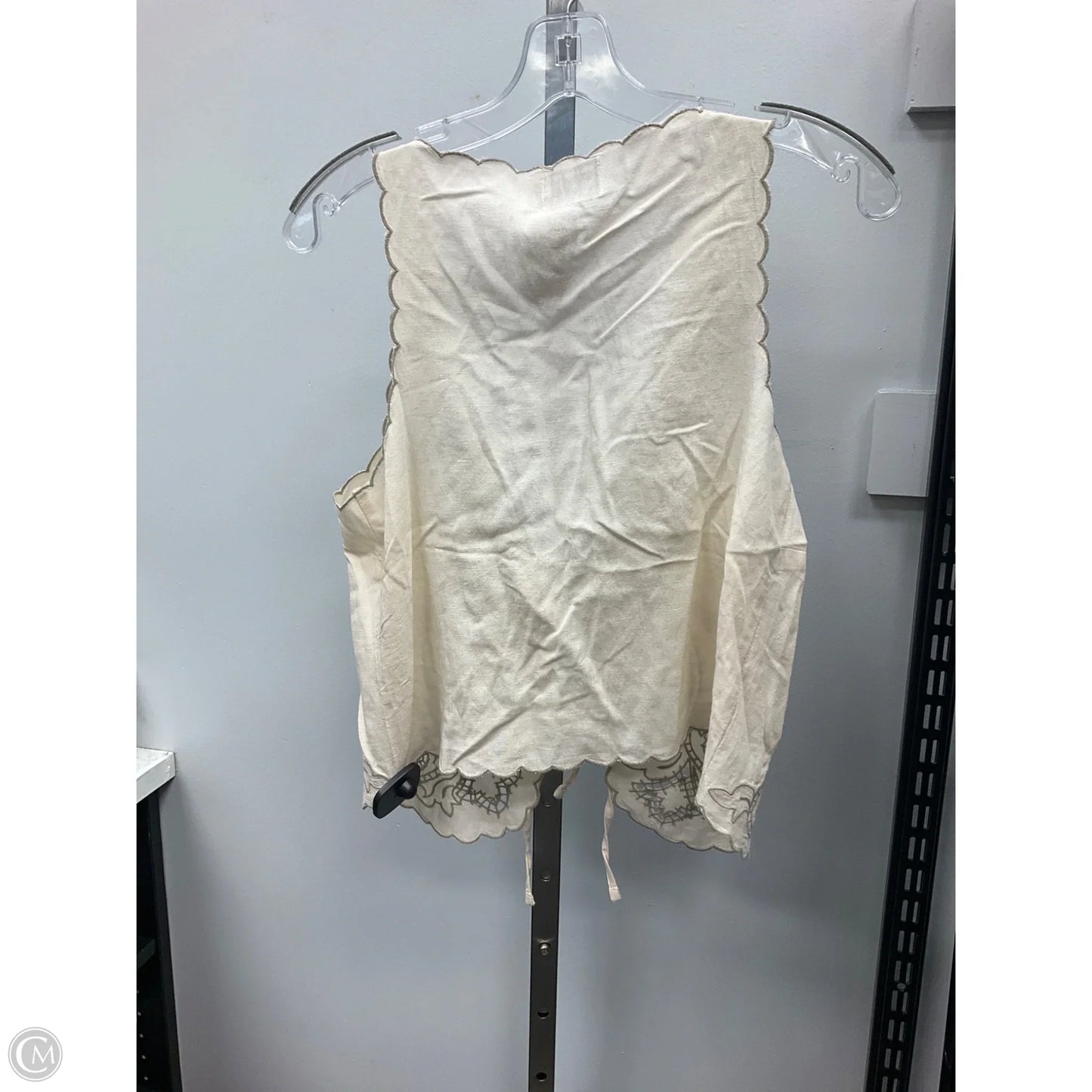 Top Sleeveless By Asos In Cream, Size: 6