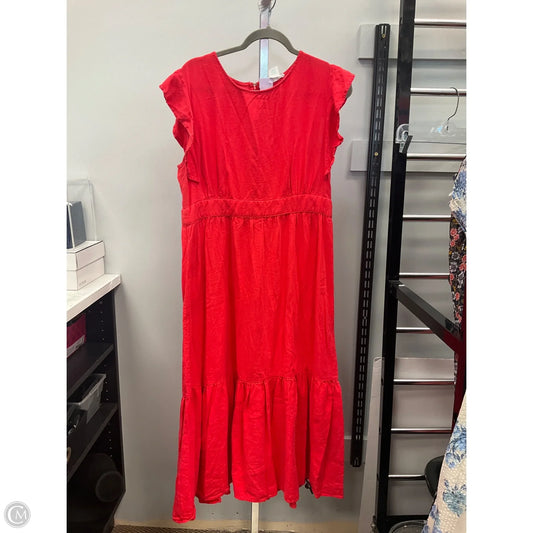 Dress Casual Midi By Cynthia Rowley In Red, Size: Xl