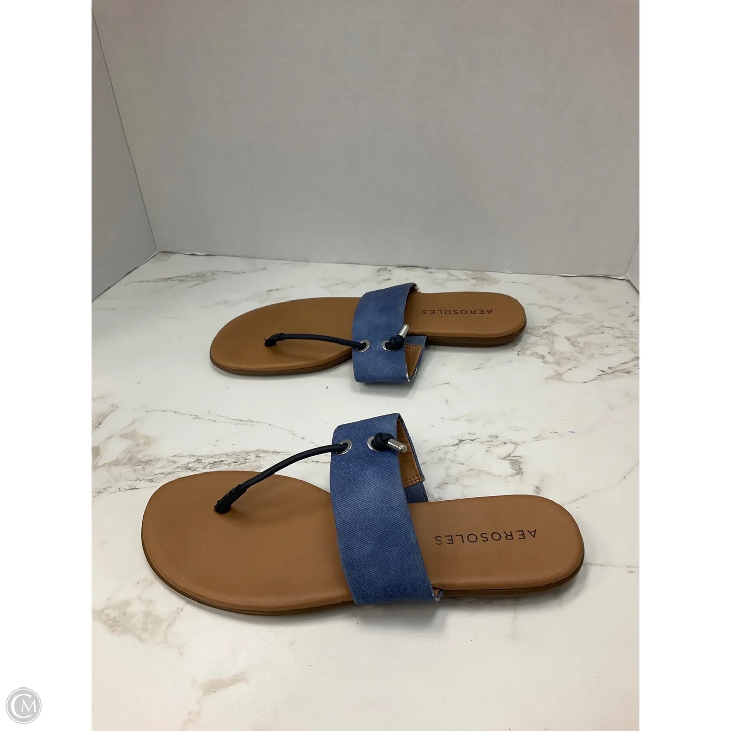 Sandals Flats By Aerosoles In Blue, Size: 10