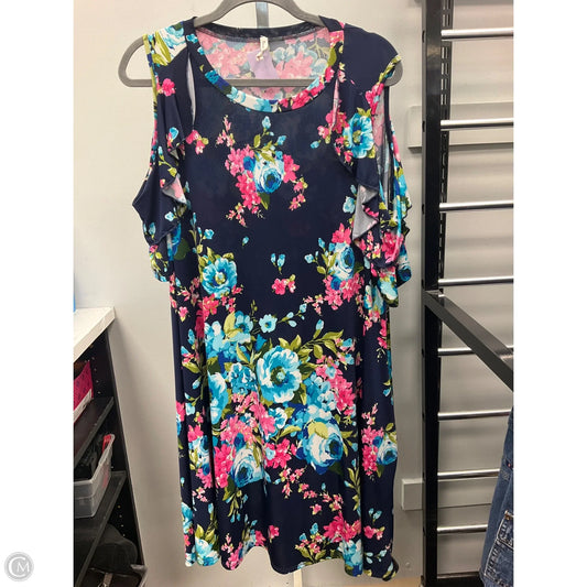Dress Casual Short By Beeson River In Floral Print, Size: 3x
