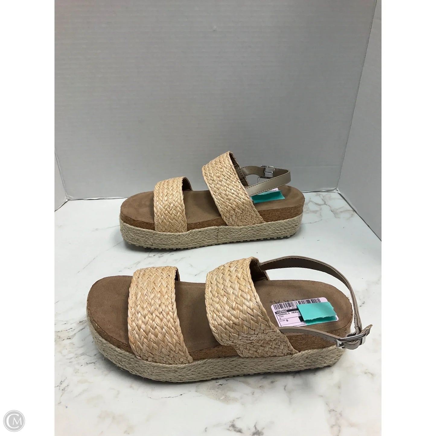 Sandals Heels Platform By Serra In Tan, Size: 9