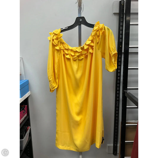 Dress Casual Short By Boston Proper In Yellow, Size: L