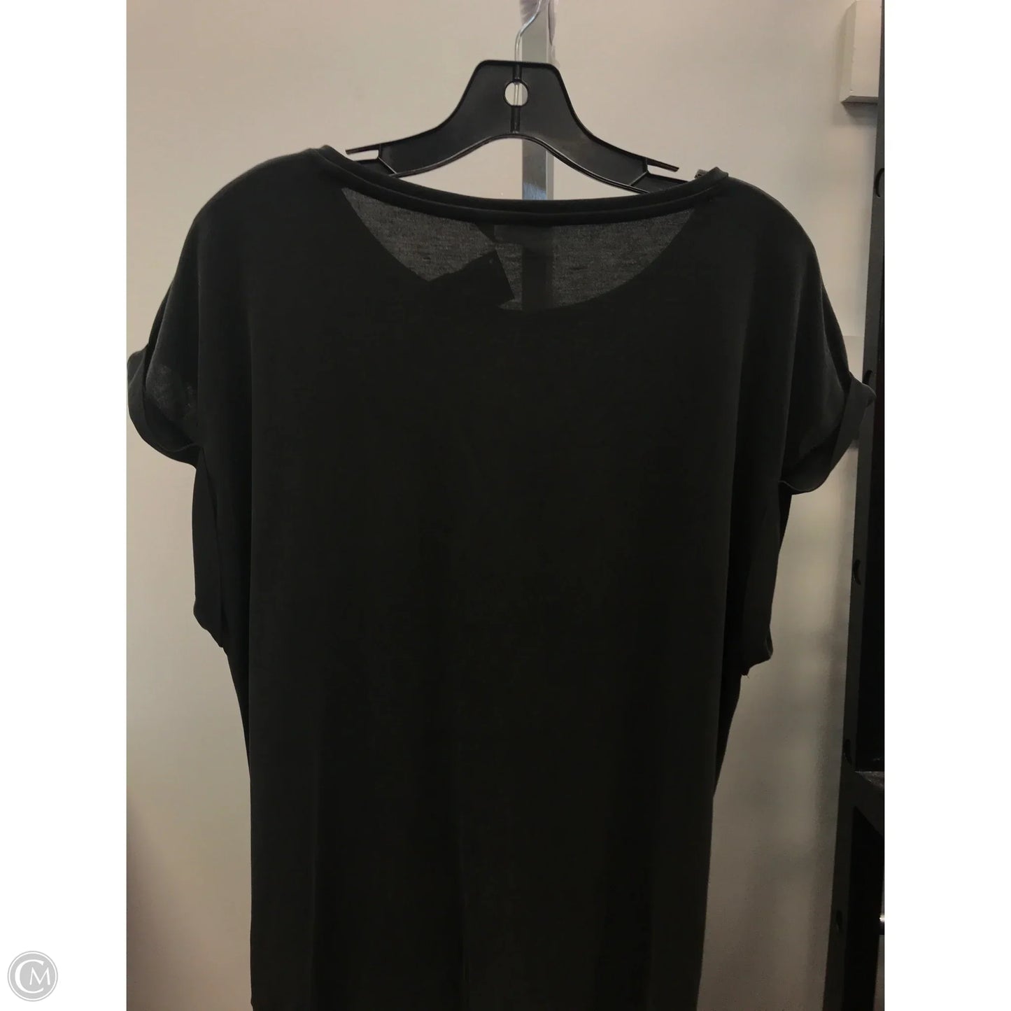 Top Short Sleeve By Lucky Brand In Black, Size: L