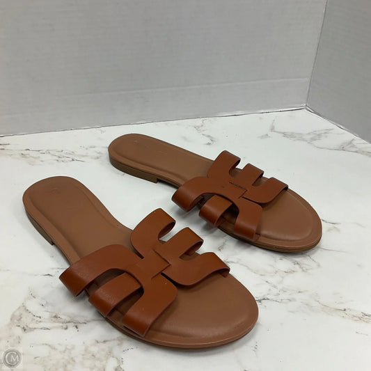 Sandals Flats By The Drop In Brown, Size: 9
