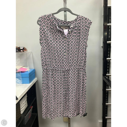 Dress Casual Short By Loft In Black & Pink, Size: L