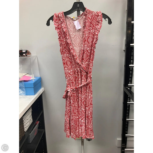 Dress Casual Short By Boden In Red & White, Size: 8