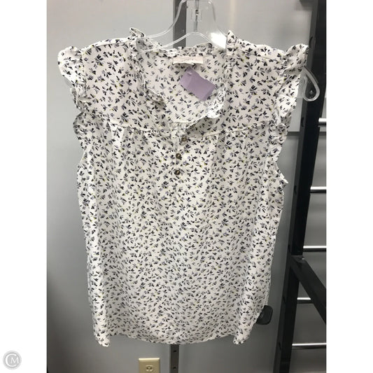 Top Sleeveless By Loft In White, Size: S