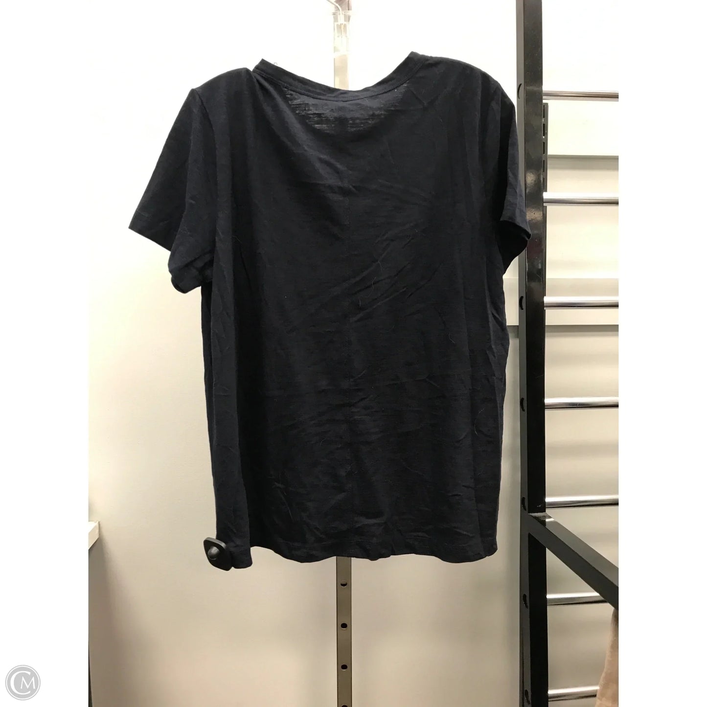 Top Short Sleeve Basic By Loft In Navy, Size: L