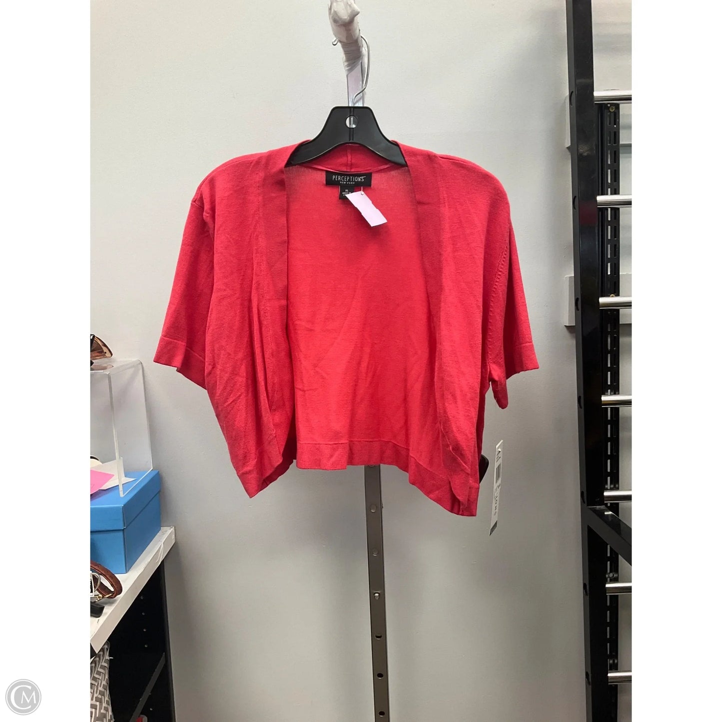 Cardigan By Perceptions In Coral, Size: Xl