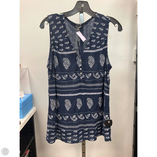 Top Sleeveless By Lucky Brand In Navy, Size: L