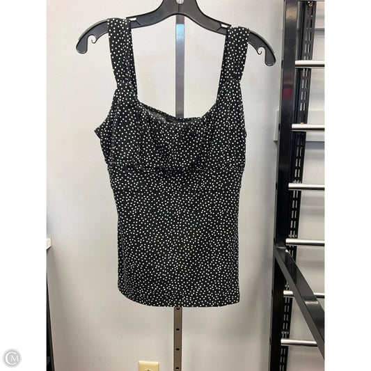 Top Sleeveless By Ann Taylor In Polkadot Pattern, Size: L
