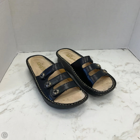 Sandals Heels Wedge By Alegria In Black, Size: 7.5