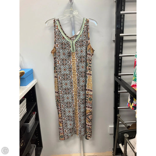 Dress Casual Midi By Christopher And Banks In Multi-colored, Size: Xl