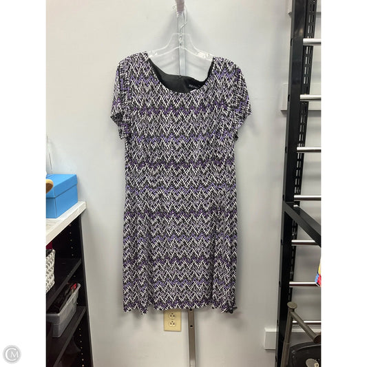 Dress Casual Short By Roz And Ali In Black & Purple, Size: 16