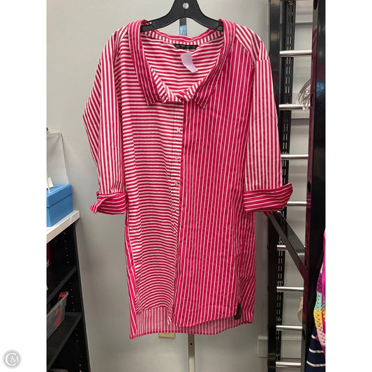 Dress Casual Short By Zara Basic In Pink & White, Size: S