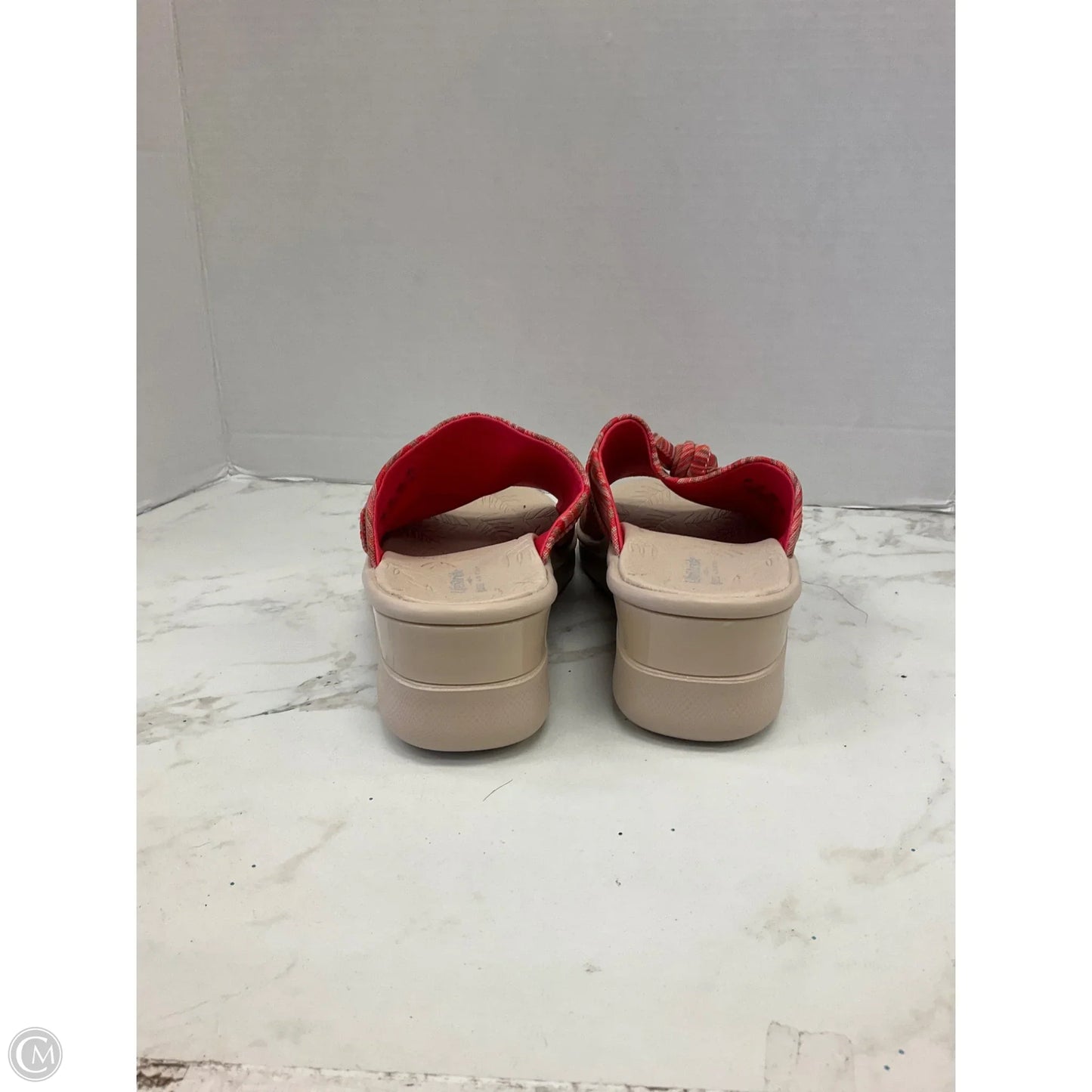 Sandals Heels Wedge By Life Stride In Orange, Size: 8