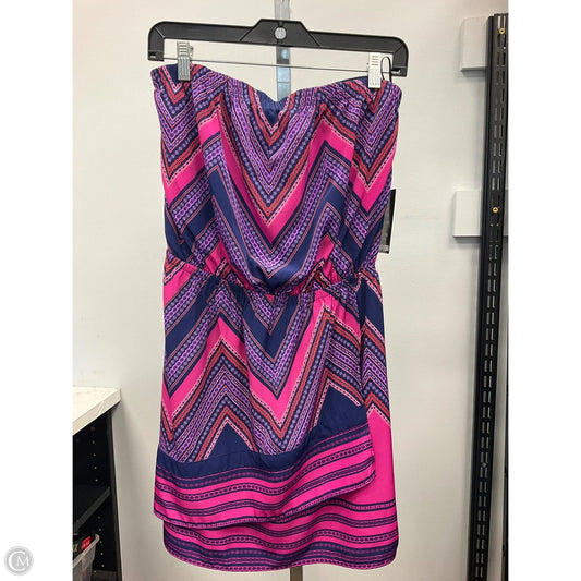 Dress Casual Short By Express In Pink & Purple, Size: M
