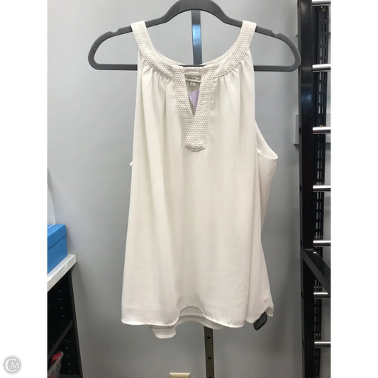 Top Sleeveless By Skies Are Blue In White, Size: Xxl