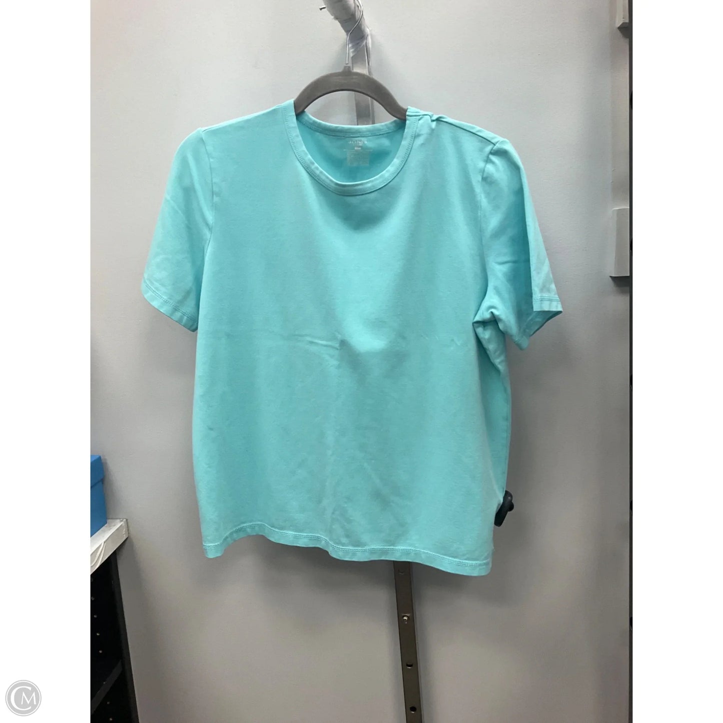 Top Short Sleeve Basic By Cmc In Aqua, Size: L