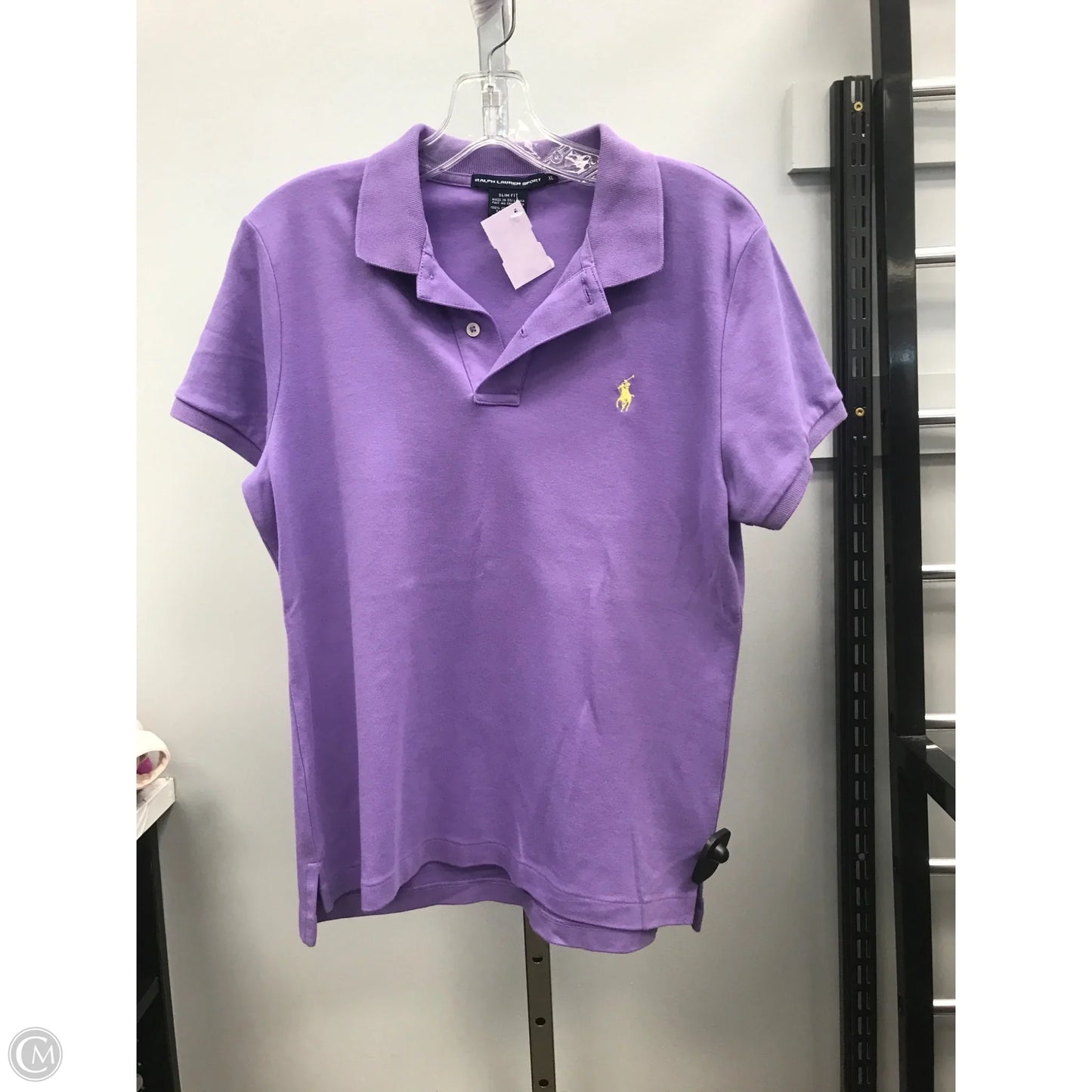 Top Short Sleeve By Ralph Lauren Blue Label In Purple, Size: Xl