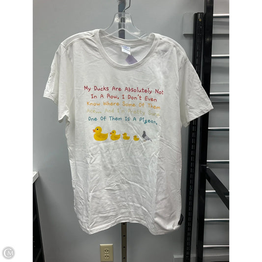 Top Short Sleeve Basic By Port & Company In White, Size: Xl
