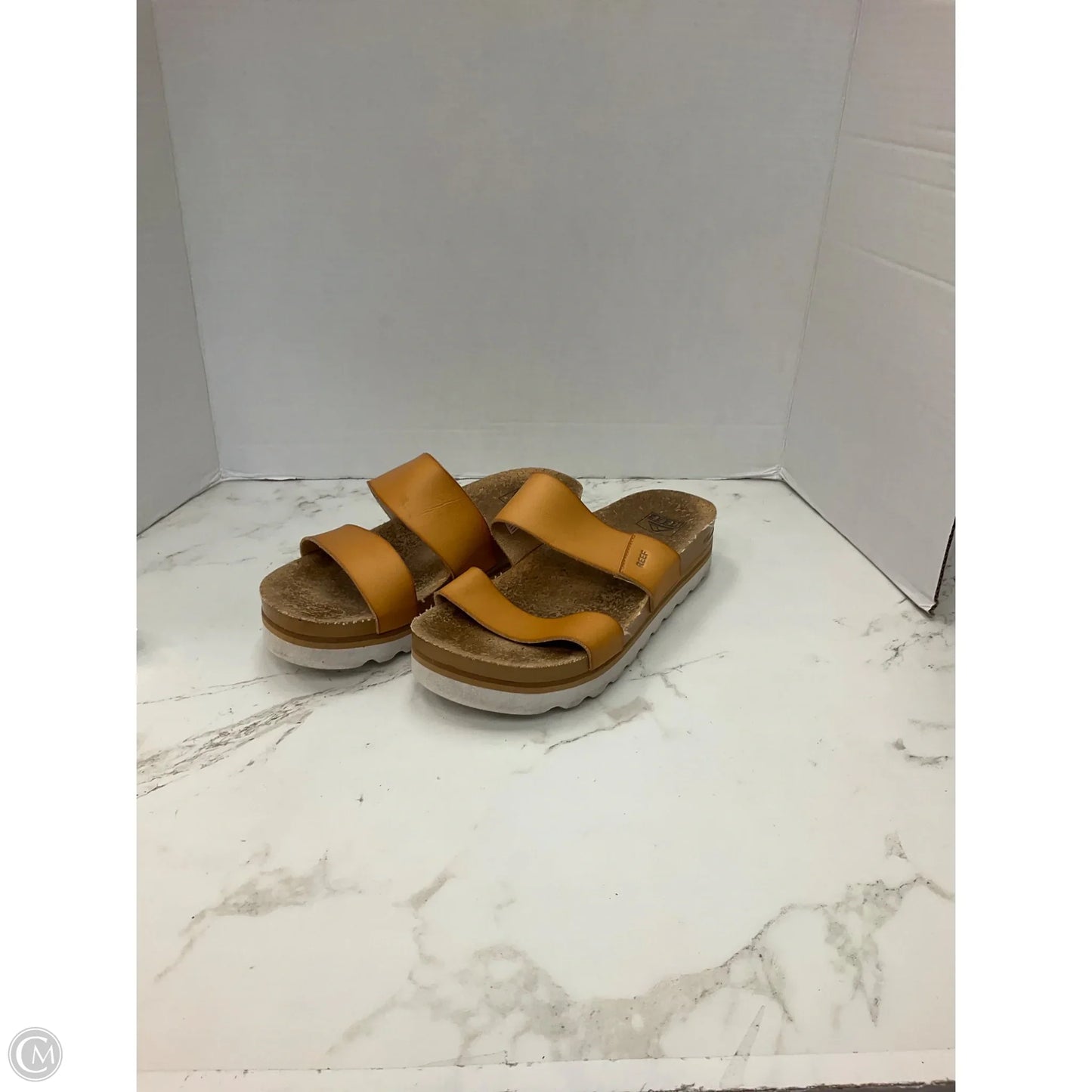 Sandals Heels Platform By Reef In Tan, Size: 9