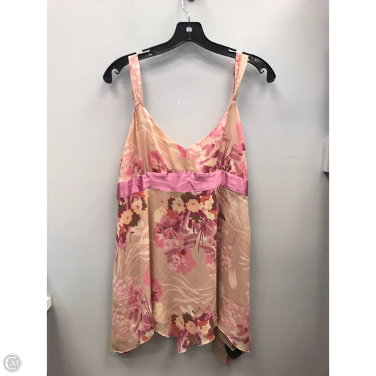 Top Sleeveless By Gap In Floral Print, Size: 14