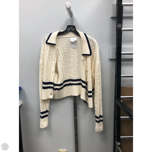 Sweater Cardigan By Pink Rose In Cream, Size: M