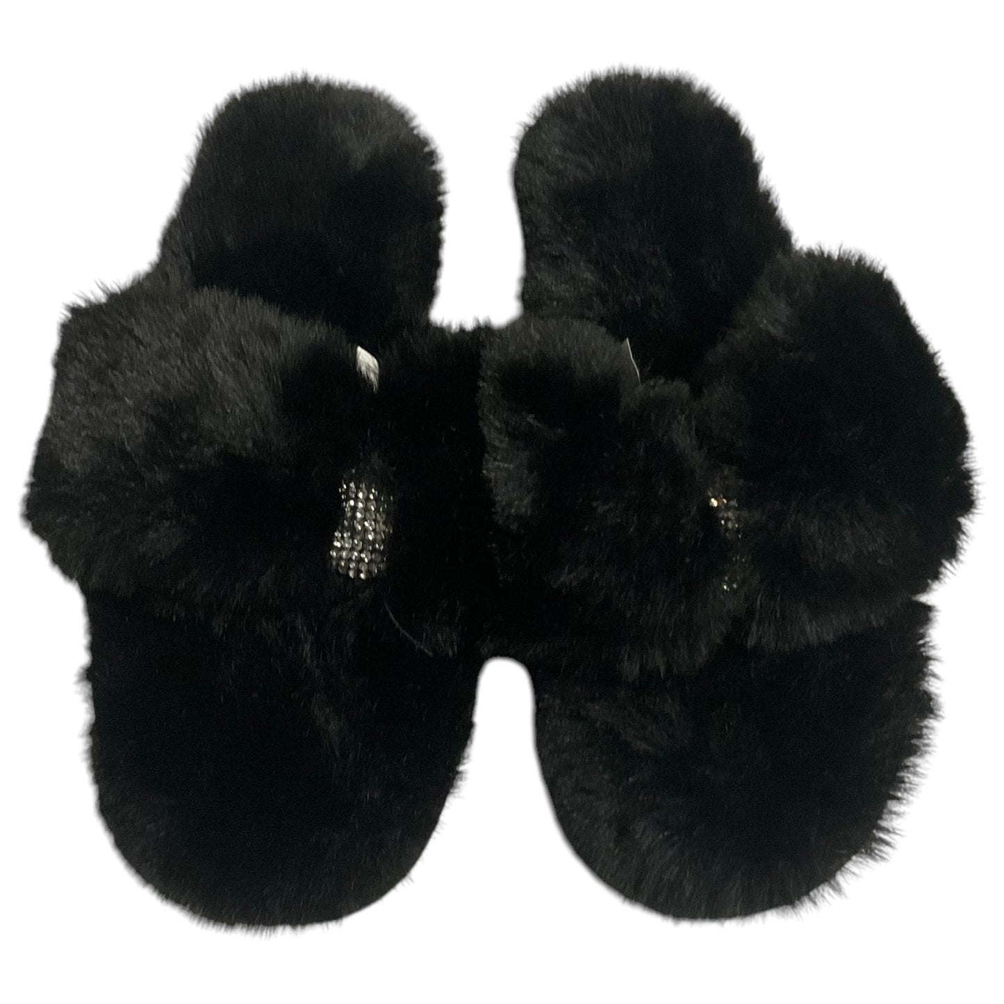 Slippers By Inc In Black, Size: 7