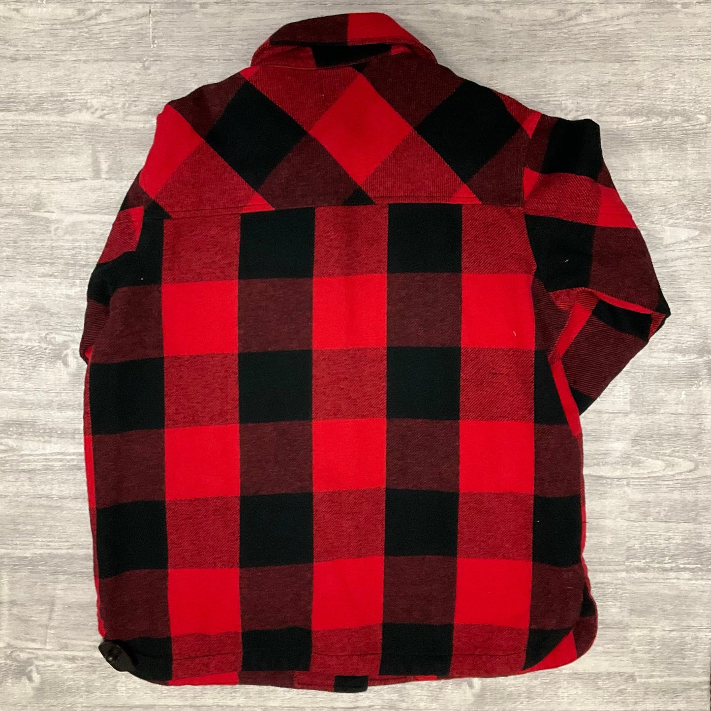 Jacket Shirt By Lucky Brand In Black & Red, Size: Petite   S