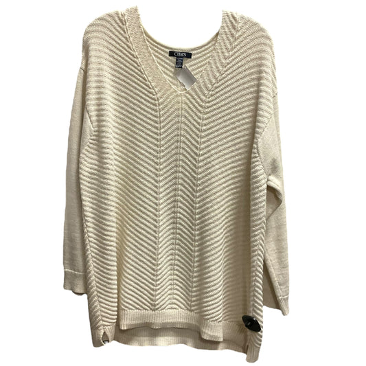 Sweater By Chaps In Cream, Size: 2x