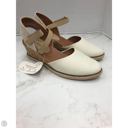 Shoes Heels Wedge By Bare Traps In Cream, Size: 9.5