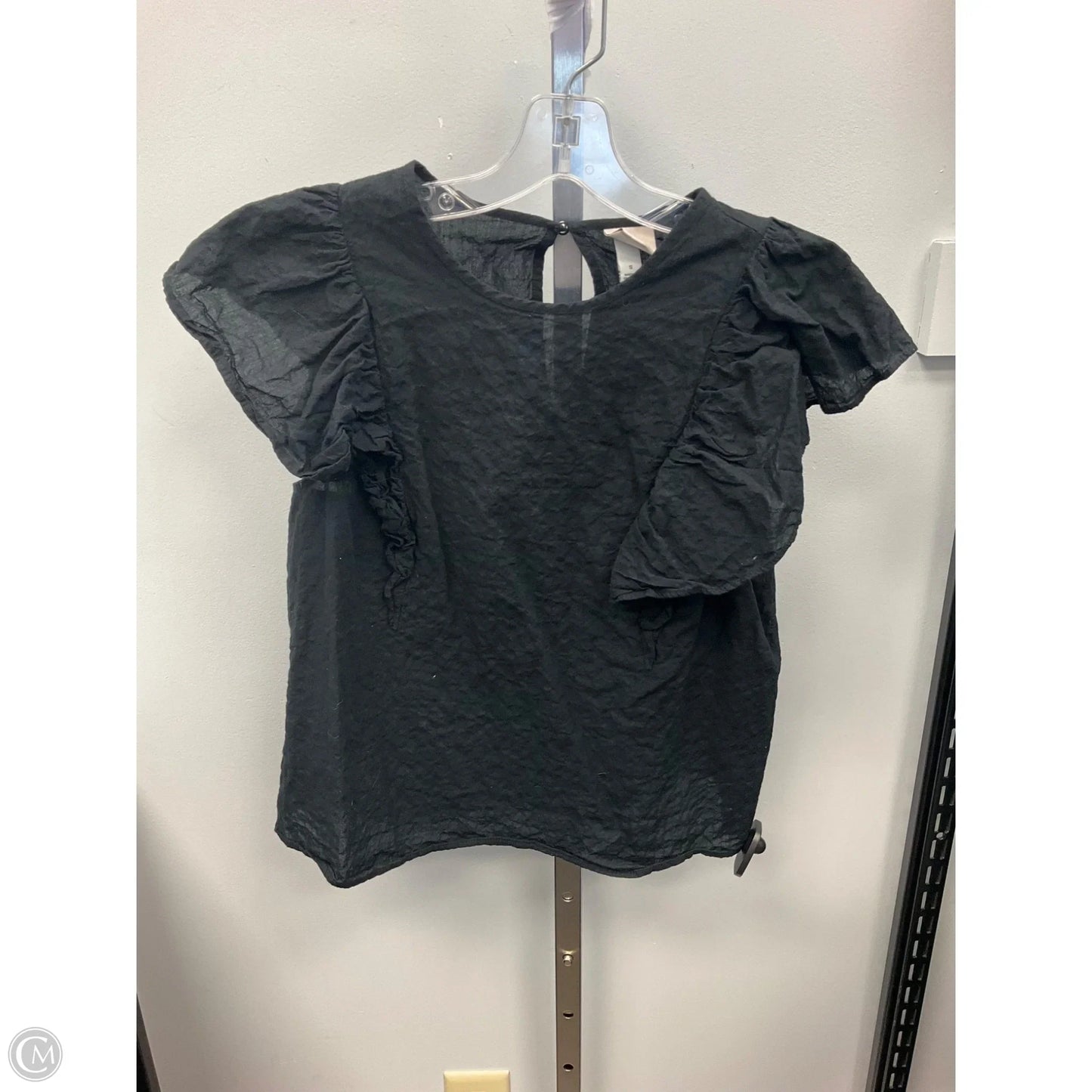 Top Short Sleeve By A New Day In Black, Size: S