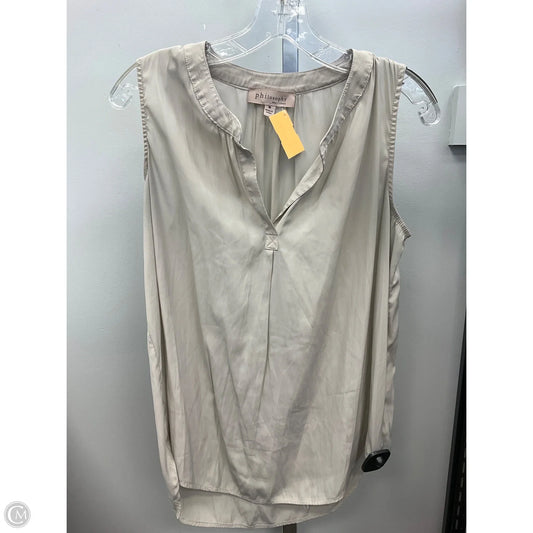 Top Sleeveless By Philosophy In Taupe, Size: M